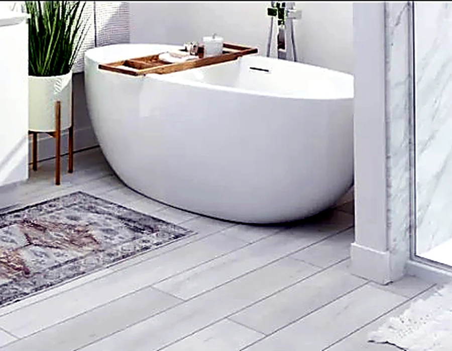 Bright upgraded bathroom